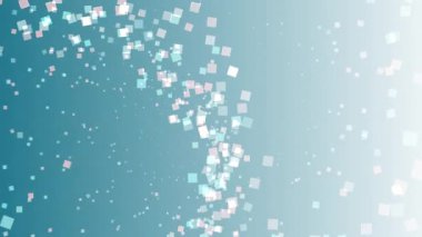 Dinamik mavi ve beyaz renkte yüzen canlı kareler