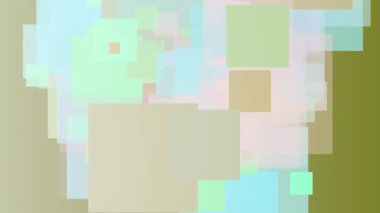 Pastel renklerdeki canlı geometrik şekiller dinamik arkaplan oluşturur