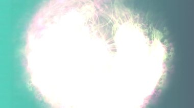 Yaratıcı projeler için deniz mavisi arkaplanındaki canlı ışık patlaması