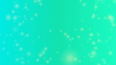 Işıl ışıl beyaz bokeh ışıkları olan canlı turkuaz arka plan