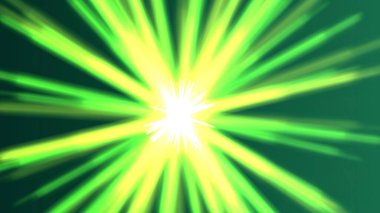 Dinamik enerjili yeşil ve sarı ışık patlaması