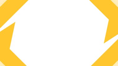 Beyaz arkaplan ile modern sarı geometrik çerçeve