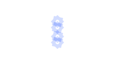 Şeffaf arkaplanda modern mavi soyut şekiller