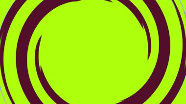 Neon yeşil ve kestane rengi ile canlı dairesel hareket