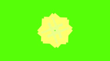 Sarı grafik elementi ile canlı yeşil arkaplan