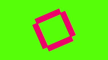 Yeşil arkaplanda parlak pembe çerçeve