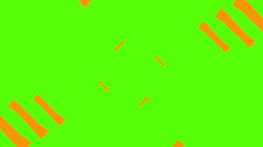 Turuncu soyut şekilli canlı yeşil arkaplan