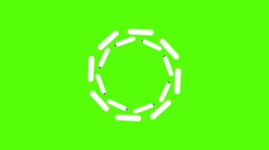 Yeşil arkaplanda beyaz kalem çemberi