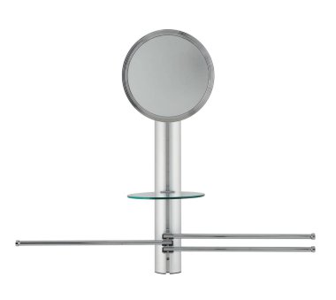 Banyo aynası kırpma yolu ile izole edilmiş beyaz arkaplan ayarlandı