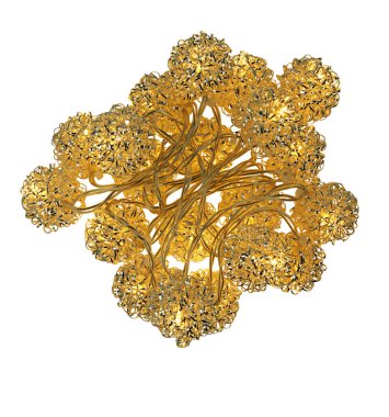 Işık yayan kablo dizisi izole edilmiş beyaz arkaplanı kırpma yolu ile keser