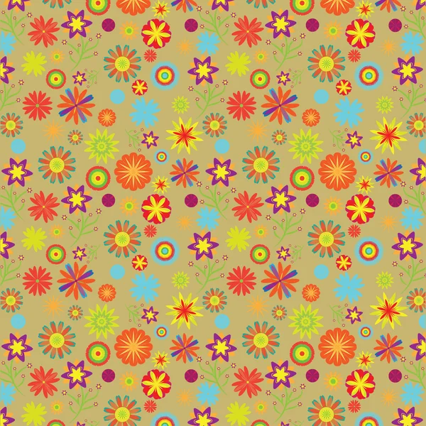 Vektorillustration blommig och blommor bakgrund — Stock vektor