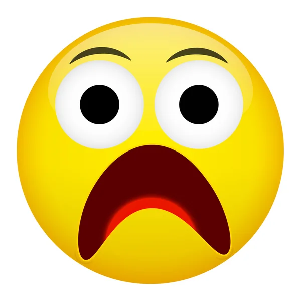 Paura ed emozione sorpresa. Illustrazione vettoriale Emoji . — Vettoriale Stock