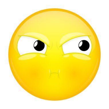 Emoji surat asma. Kötü duygu. İfade surat.