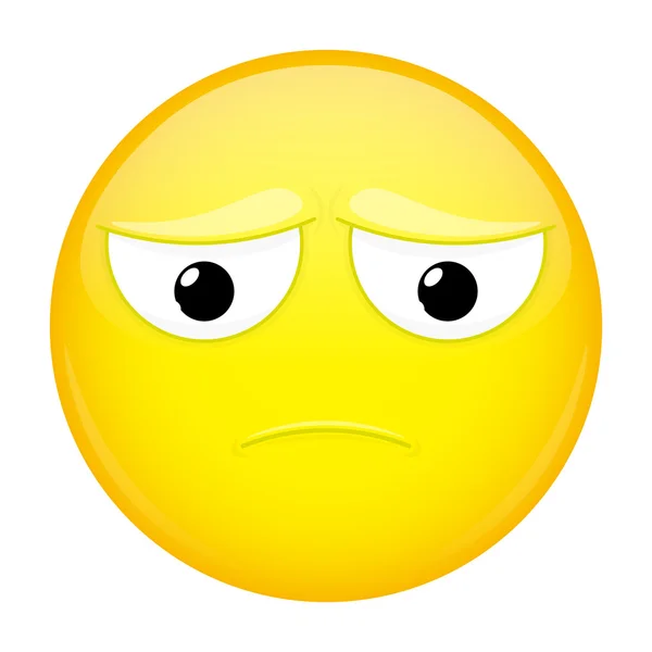 Triest emoji. Slechte emotie. Depressie emoticon. — Stockvector