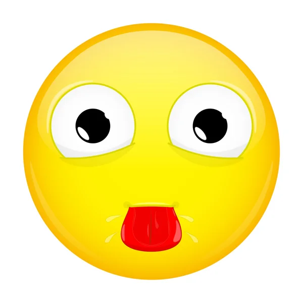 Mostra emoji alla lingua. Prendi in giro le emozioni. Spegni l'emoticon della lingua. Illustrazione vettoriale icona sorriso . — Vettoriale Stock
