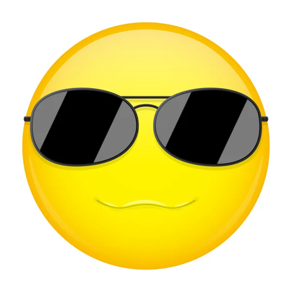 Good idea emoji. Thumbs up emotion. Cool guy with sunglasses emoticon
