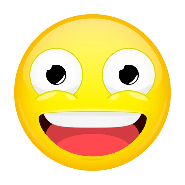 Emoji sorridente. Ridi delle emozioni. Dolce emoticon felice. Illustrazione vettoriale icona sorriso . — Vettoriale Stock