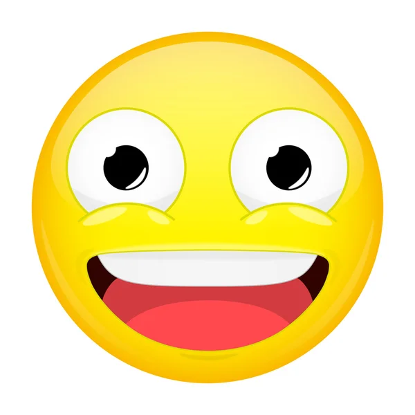 Lächelndes Emoji. Lachen Emotionen. süßes glückliches Emoticon. Vektor Illustration Lächeln Symbol. — Stockvektor