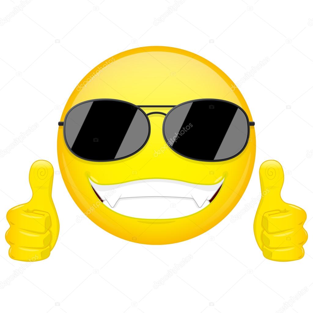 Good idea emoji  Thumbs up emotion Cool  guy with 