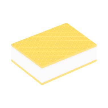 İki gofret arasında dondurma. Beyaz vektör illüstrasyon izole. 