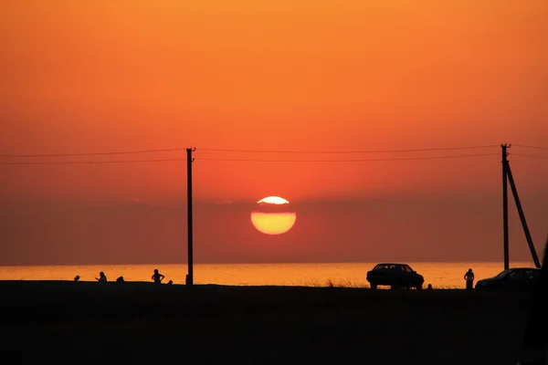 Güzel gün batımı Crimea