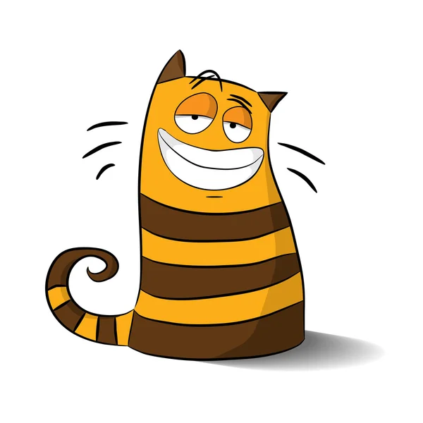 Ilustração vetorial de desenho animado cheshire gato para as crianças —  Vetores de Stock