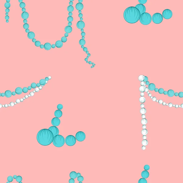 Modèle sans couture, perles en couleur . — Image vectorielle