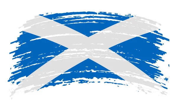 Bandeira Escócia Pincel Grunge Imagem Vetorial — Vetor de Stock