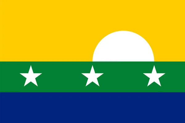 Bandiera Nueva Esparta Island Proporzioni Colori Reali Immagine Vettoriale — Vettoriale Stock