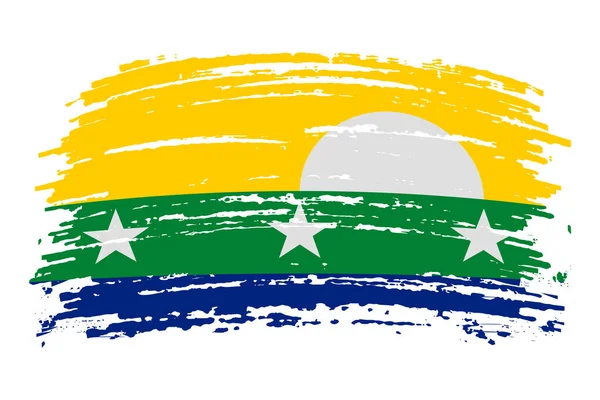 ヌエバ エスパルタ島の旗は本物のプロポーションと色 ベクトル画像 — ストックベクタ