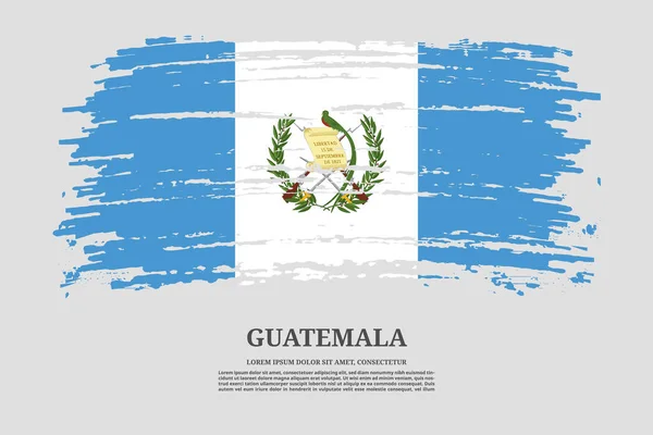 Guatemala Vlajka Efektem Tahu Štětcem Informační Textový Plakát Vektorové Pozadí — Stockový vektor