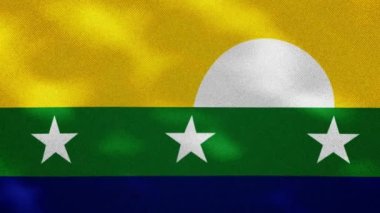 Nueva Esparta Adası yoğun bayrak kumaşı dalgalanmaları, arka plan döngüsü