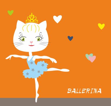 vektör kedi balerin