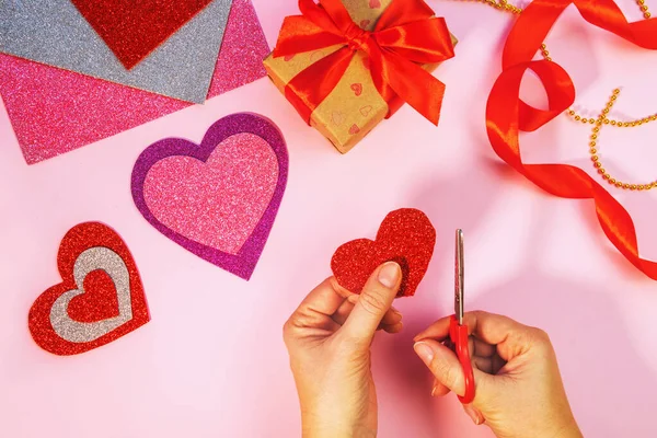 Embalaje Día San Valentín Regalos Cumpleaños Regalos San Valentín Con —  Fotos de Stock