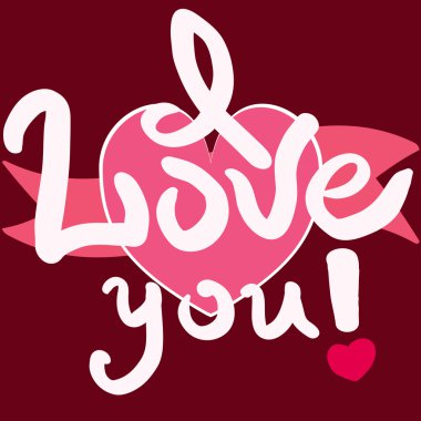 Seni seviyorum. tebrik kartı