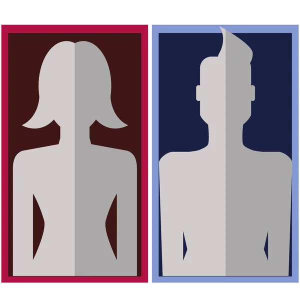 Avatar maschile e femminile — Vettoriale Stock
