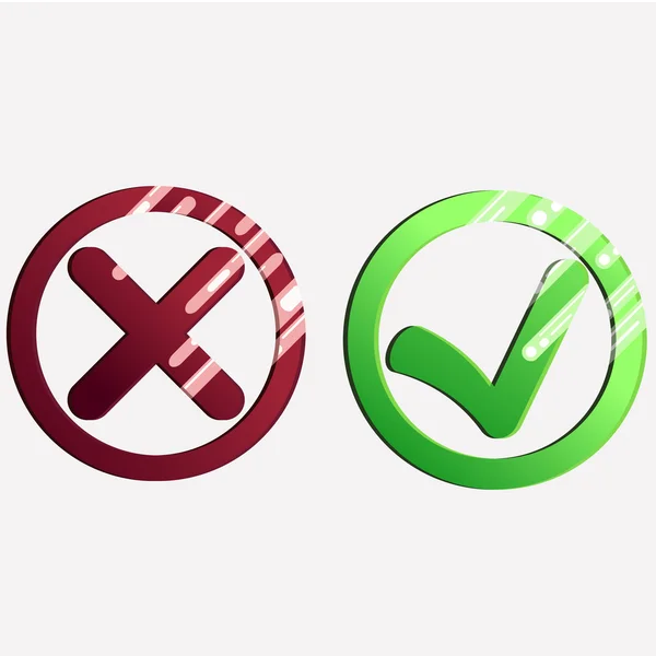 Modern Approved and Rejected icon — Stock Vector