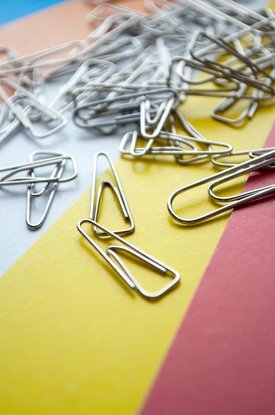 Metal clips on paper