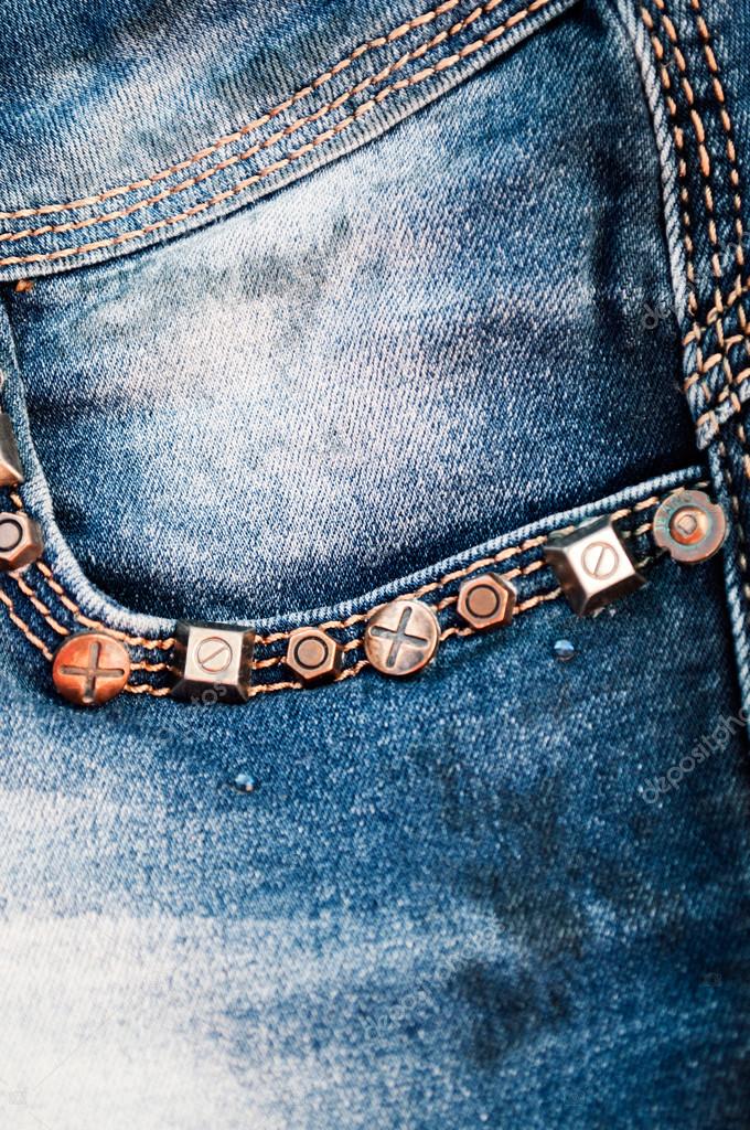 Jeans with metal rivets — Stock Photo © NatalyLad 120247270