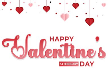 Sevgililer Günü için neşeli bir illüstrasyon. 