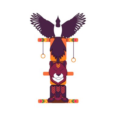 north indian totem pole clipart