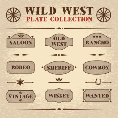 Eski tarz ahşap plaka ile vahşi batı tema ayarlamak