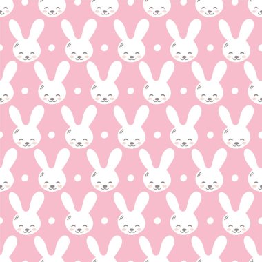 Güzel tavşan ağızlıklı, düz elli, pürüzsüz desenli. Küçük tavşancıklı geometrik süs. Küçük kulaklı kedi yavrusu kafaları. Rhombus açgözlülüğü biçim vektör çizimi.