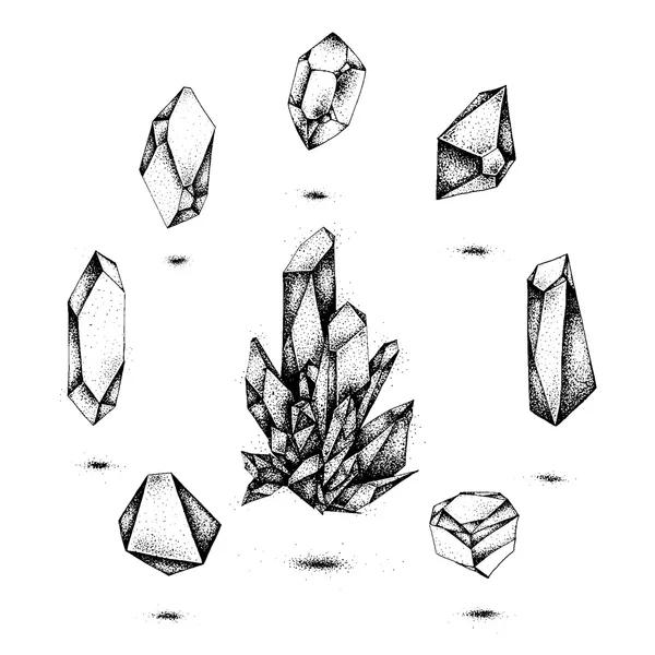 Vector graphics of crystal — Stock Vector