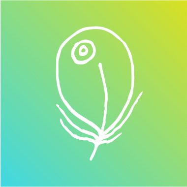 Yaprak ve palm vektör simgesi