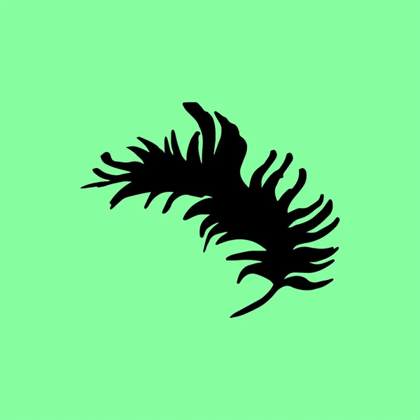 Icono vectorial de hoja y palma — Vector de stock