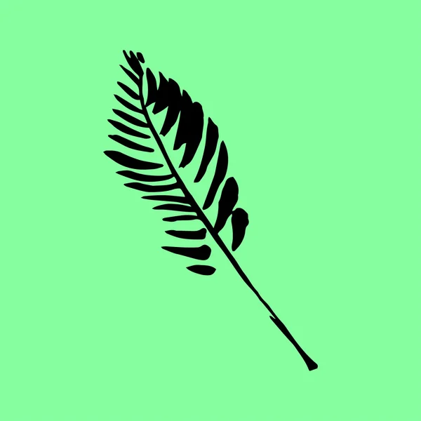 Vector icoon van blad en palm — Stockvector