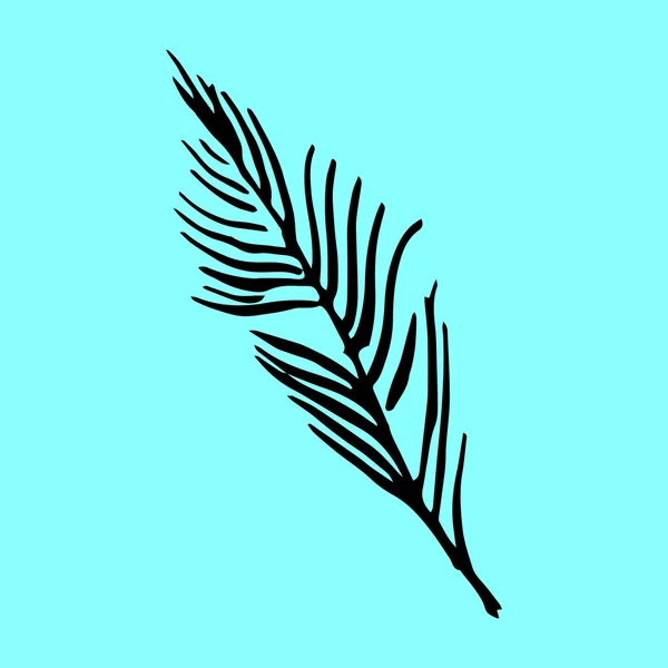 Yaprak ve palm vektör simgesi — Stok Vektör