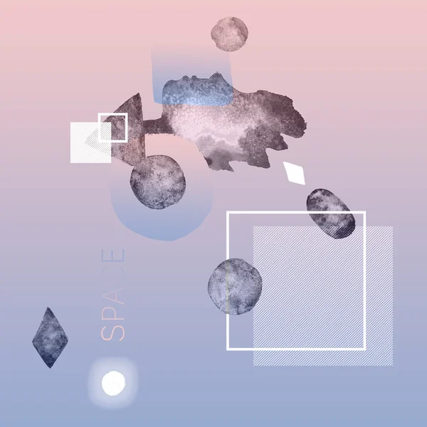 Yazarın suluboya kolaj sanat