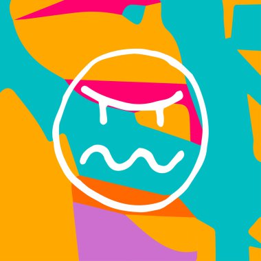  deli emoji vektör simgesi